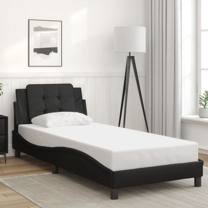 Bed Frame without Mattress "Zadar" Black 90x200 cm Faux Leather