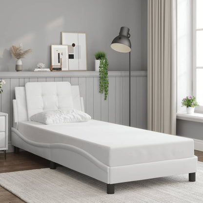 Bed Frame without Mattress "Zadar" White 90x200 cm Faux Leather