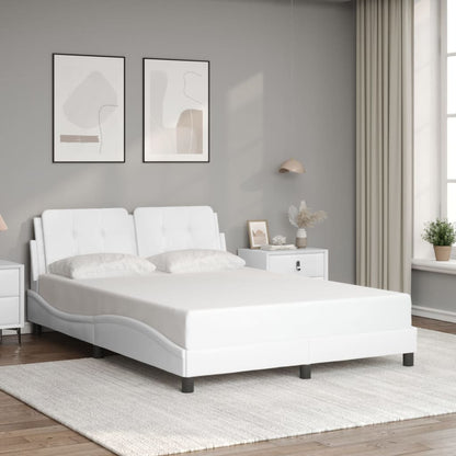 Bed Frame without Mattress "Zadar" White 120x200 cm Faux Leather