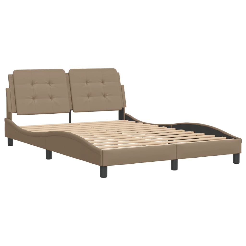 Bed Frame without Mattress "Zadar" Cappuccino 120x200 cm Faux Leather