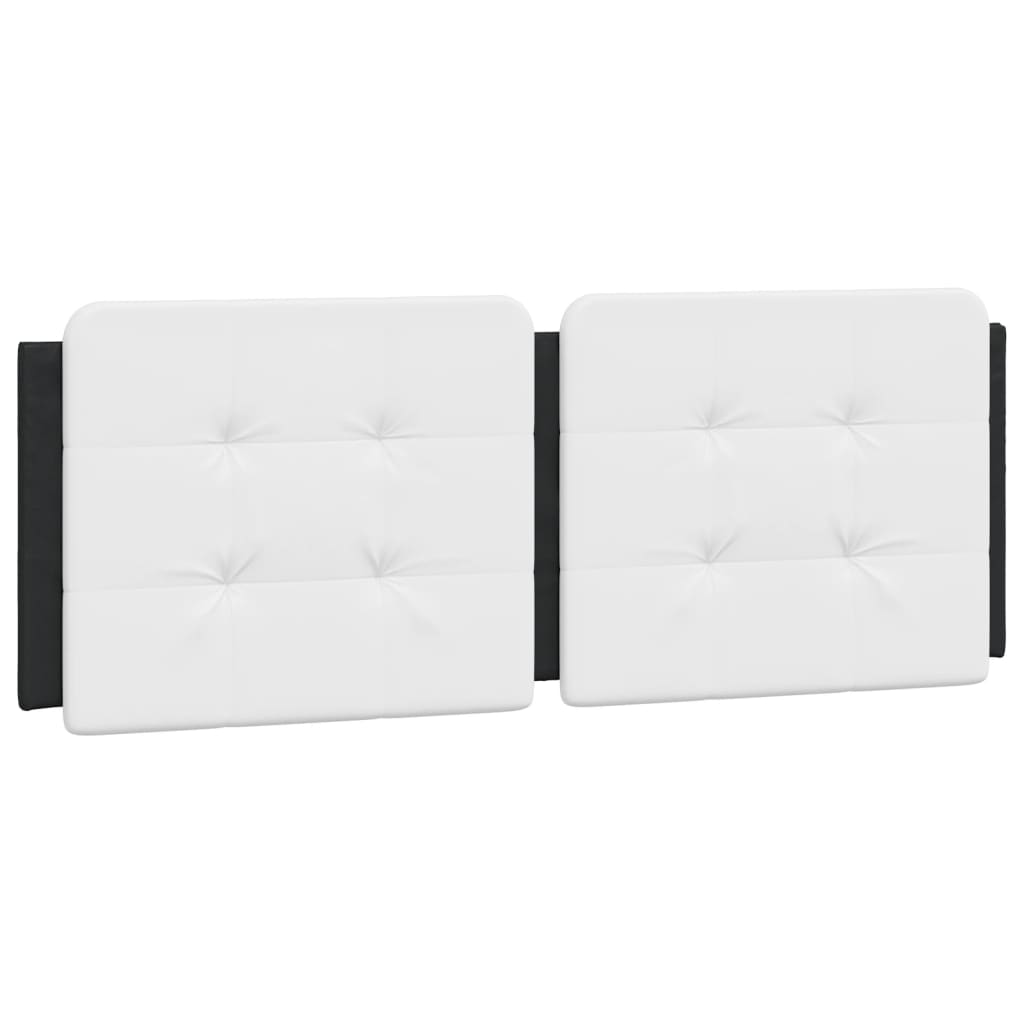 Bed Frame without Mattress "Zadar" Black and White 140x190 cm Faux Leather