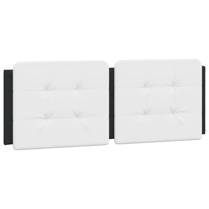 Bed Frame without Mattress "Zadar" Black and White 140x190 cm Faux Leather
