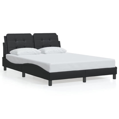 Bed Frame without Mattress "Zadar" Black 140x200 cm Faux Leather