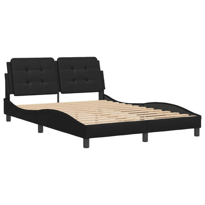 Bed Frame without Mattress "Zadar" Black 140x200 cm Faux Leather