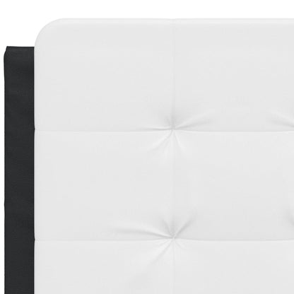 Bed Frame without Mattress "Zadar" Black and White 140x200 cm Faux Leather