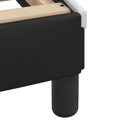 Bed Frame without Mattress "Zadar" Black and White 180x200 cm Super King Faux Leather