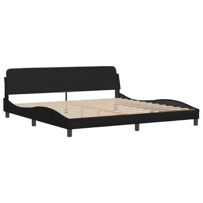 Bed Frame without Mattress "Zadar" Black 200x200 cm Faux Leather