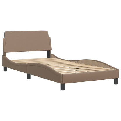 Bed Frame with LED without Mattress "Hvar" Cappuccino 100x200 cm