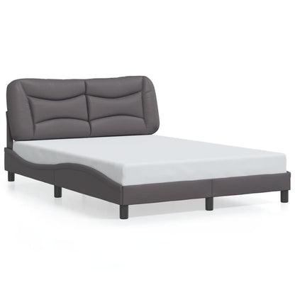 Bed Frame with LED without Mattress "Hvar" Grey 120x200 cm