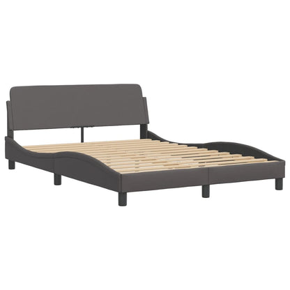 Bed Frame with LED without Mattress "Hvar" Grey 120x200 cm