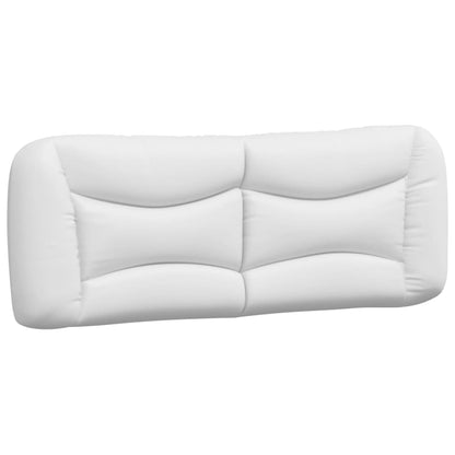 Bed Frame with LED without Mattress "Hvar" White 140x190 cm