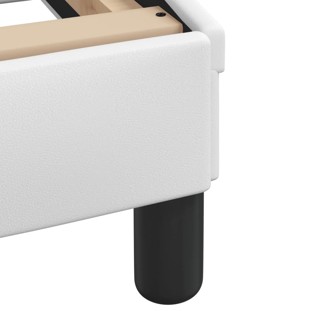 Bed Frame with LED without Mattress "Hvar" White 180x200 cm