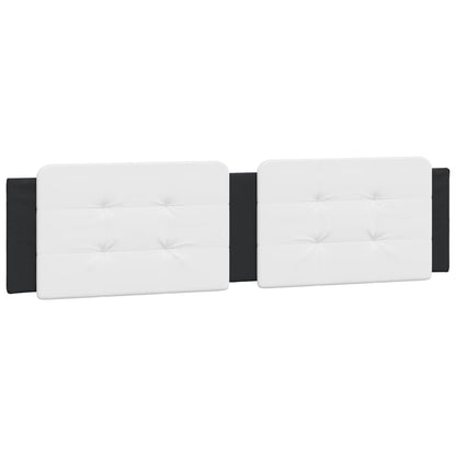 Bed Frame with LED without Mattress "Zadar" Black and White 160x200 cm