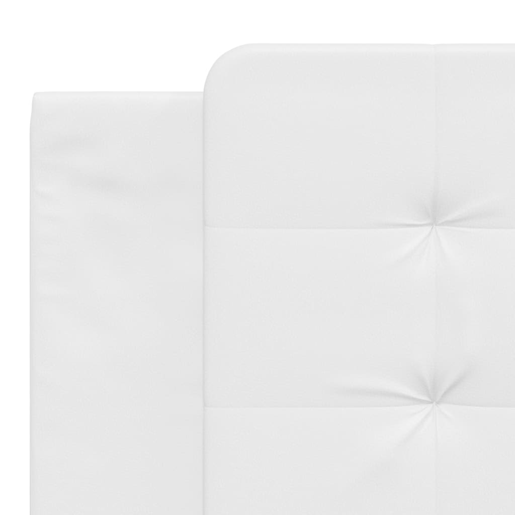 Bed Frame with LED without Mattress "Zadar" White 180x200 cm