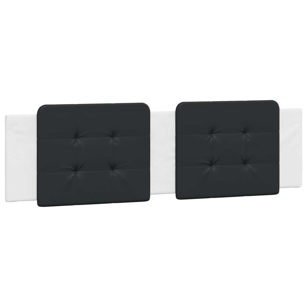 Bed Frame with LED without Mattress "Zadar" White and Black 180x200 cm