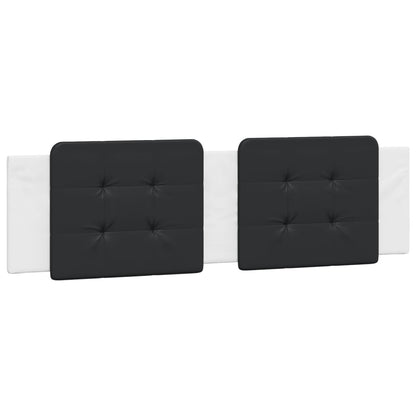 Bed Frame with LED without Mattress "Zadar" White and Black 180x200 cm