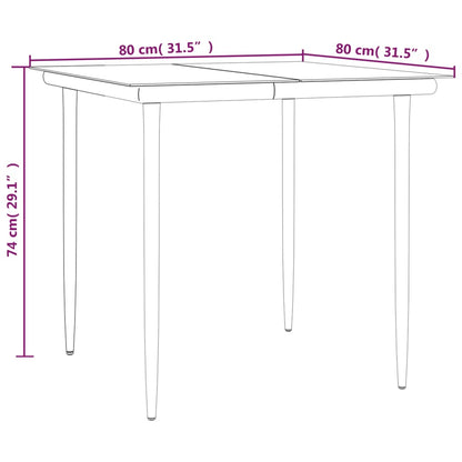 3 Piece Garden Dining Set with Cushions Grey Poly Rattan