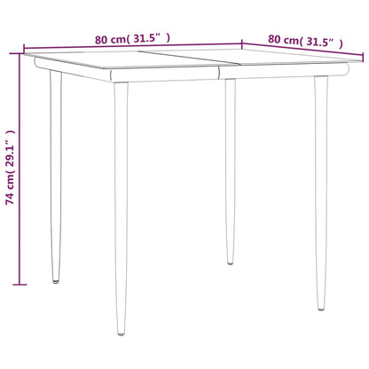 5 Piece Garden Dining Set with Cushions Grey Poly Rattan