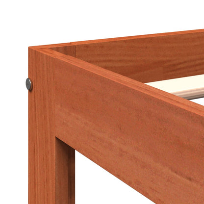 Bed Frame without Mattress Wax Brown 135x190 cm Double Solid Wood Pine