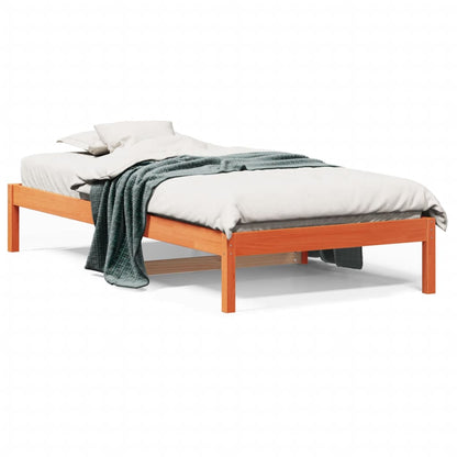 Day Bed without Mattress Wax Brown 90x200 cm Solid Wood Pine