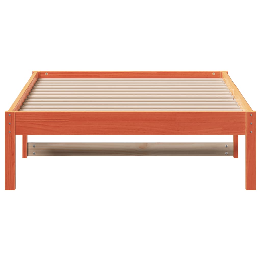 Day Bed without Mattress Wax Brown 90x200 cm Solid Wood Pine