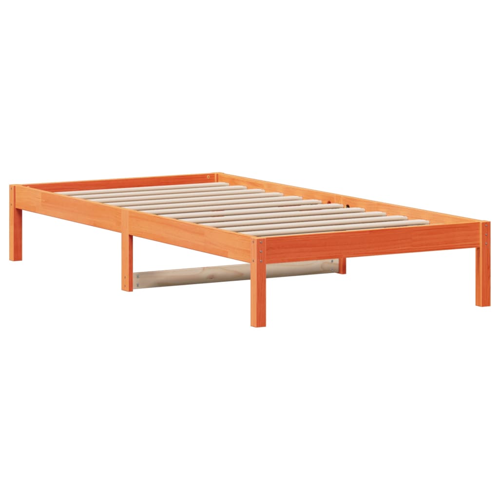 Day Bed without Mattress Wax Brown 90x200 cm Solid Wood Pine