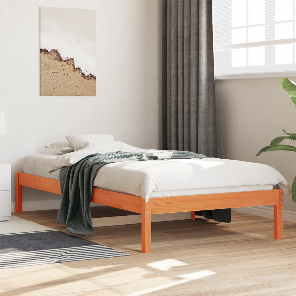 Day Bed without Mattress Wax Brown 90x190 cm Single Solid Wood Pine