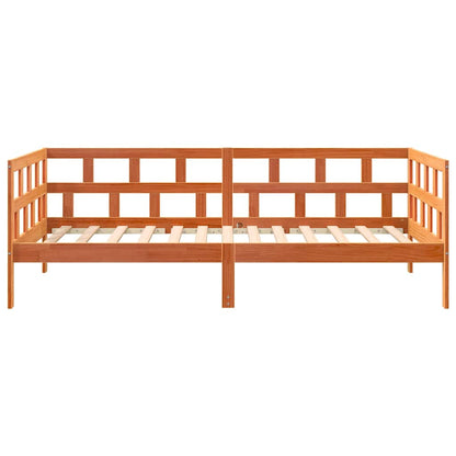 Day Bed without Mattress Wax Brown 90x200 cm Solid Wood Pine
