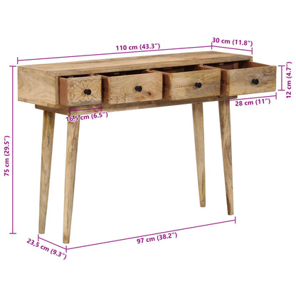 Console Table 110x30x75 cm Solid Wood Mango