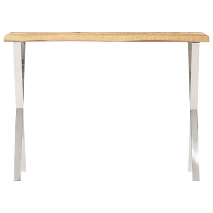 Console Table with Live Edge 105x33x76 cm Solid Wood Mango