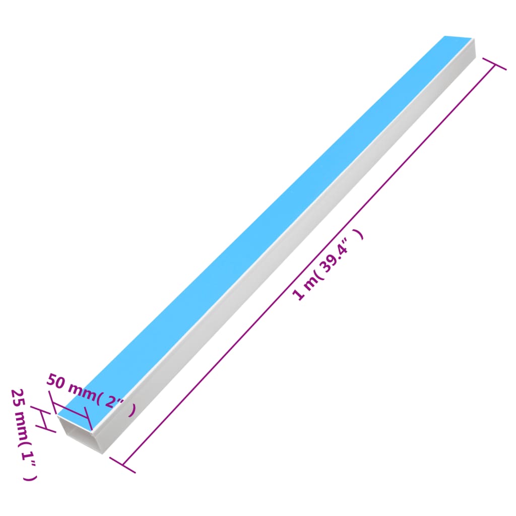 Cable Trunking Self-Adhesive 50x25 mm 10 m PVC