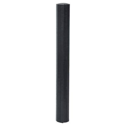 Rug Rectangular Black 60x100 cm Bamboo