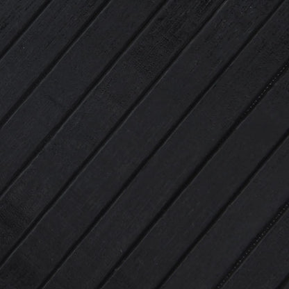 Rug Rectangular Black 60x100 cm Bamboo