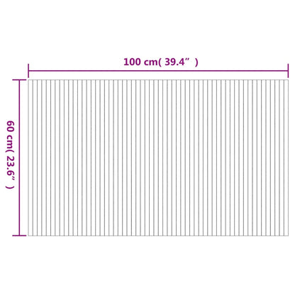 Rug Rectangular Black 60x100 cm Bamboo