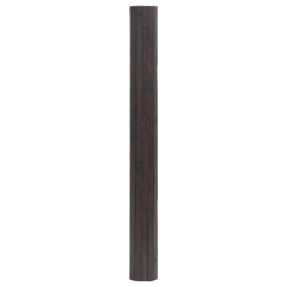 Rug Rectangular Dark Brown 60x100 cm Bamboo