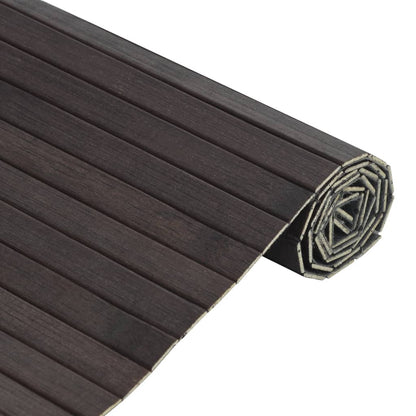 Rug Rectangular Dark Brown 60x100 cm Bamboo