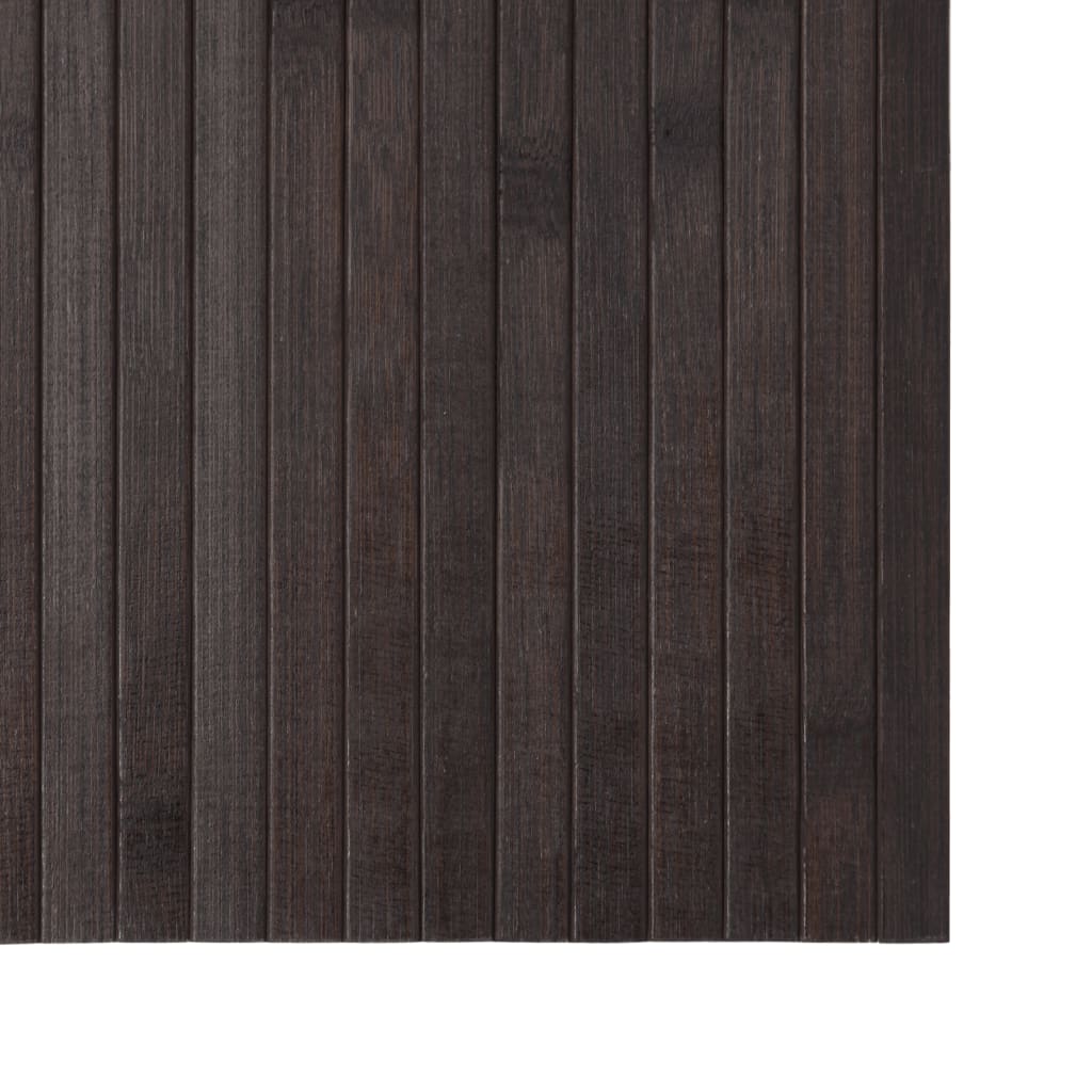 Rug Rectangular Dark Brown 60x100 cm Bamboo