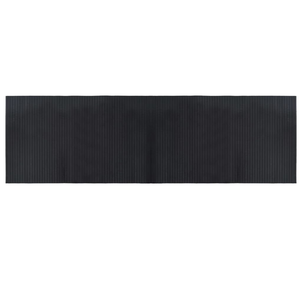 Rug Rectangular Black 60x200 cm Bamboo