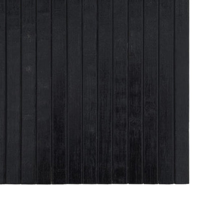 Rug Rectangular Black 60x200 cm Bamboo