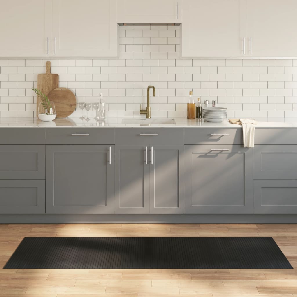 Rug Rectangular Black 60x200 cm Bamboo