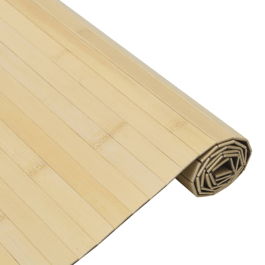 Rug Rectangular Light Nature 60x200 cm Bamboo