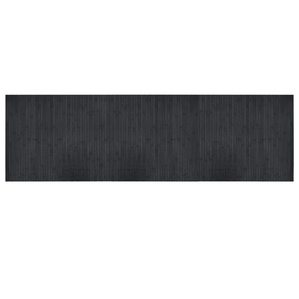Rug Rectangular Grey 60x200 cm Bamboo