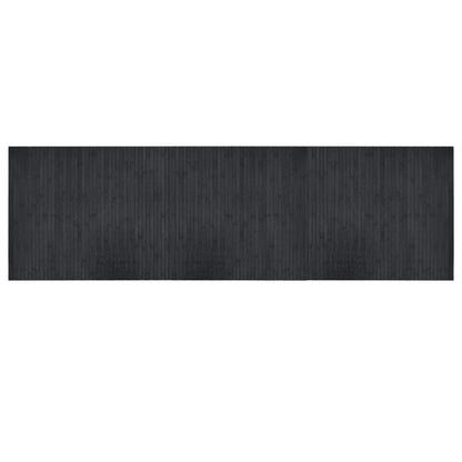 Rug Rectangular Grey 60x200 cm Bamboo