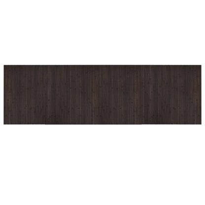 Rug Rectangular Dark Brown 60x200 cm Bamboo