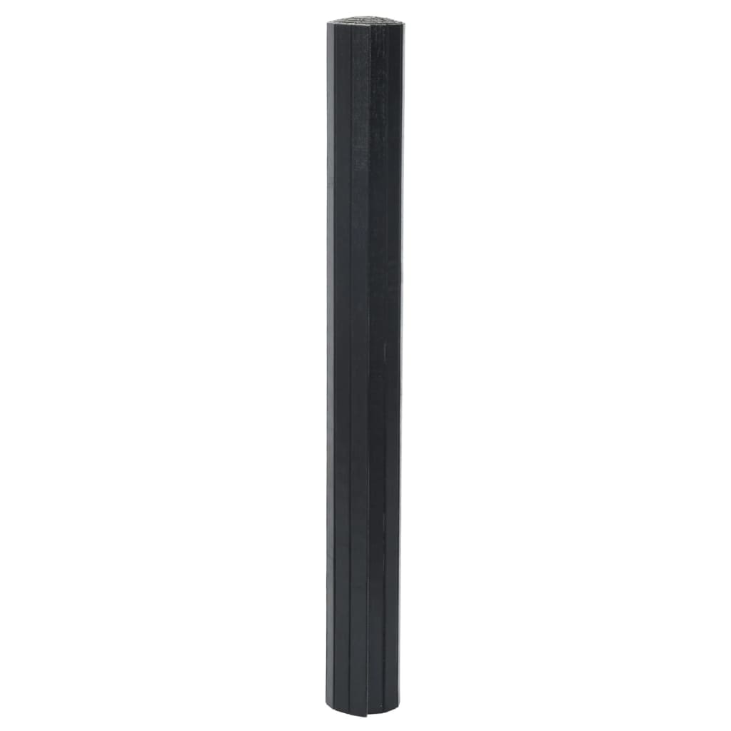 Rug Rectangular Black 70x200 cm Bamboo