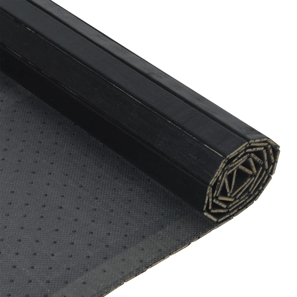 Rug Rectangular Black 70x200 cm Bamboo