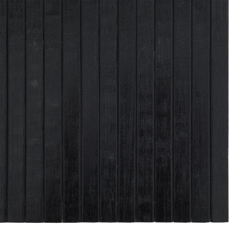 Rug Rectangular Black 70x200 cm Bamboo