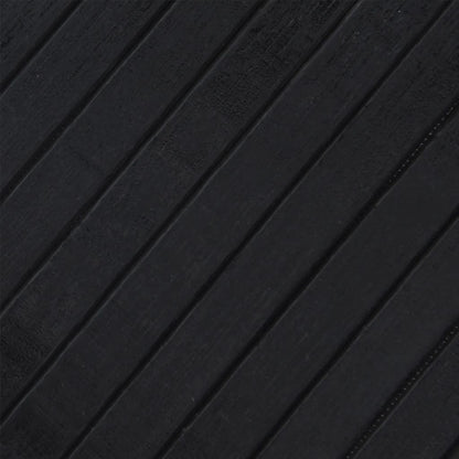 Rug Rectangular Black 70x200 cm Bamboo