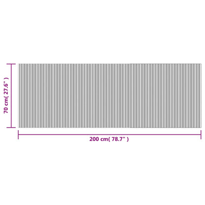 Rug Rectangular Black 70x200 cm Bamboo