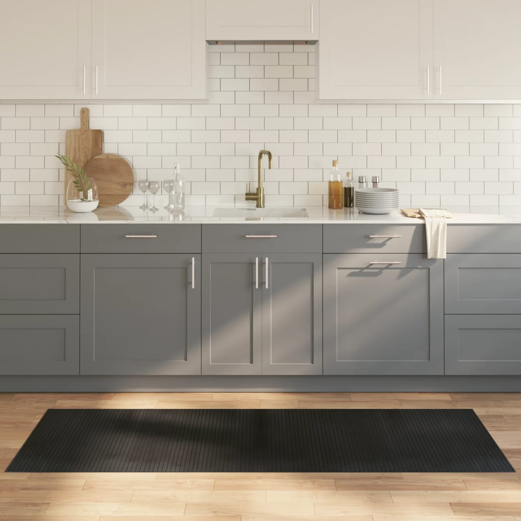 Rug Rectangular Black 70x200 cm Bamboo